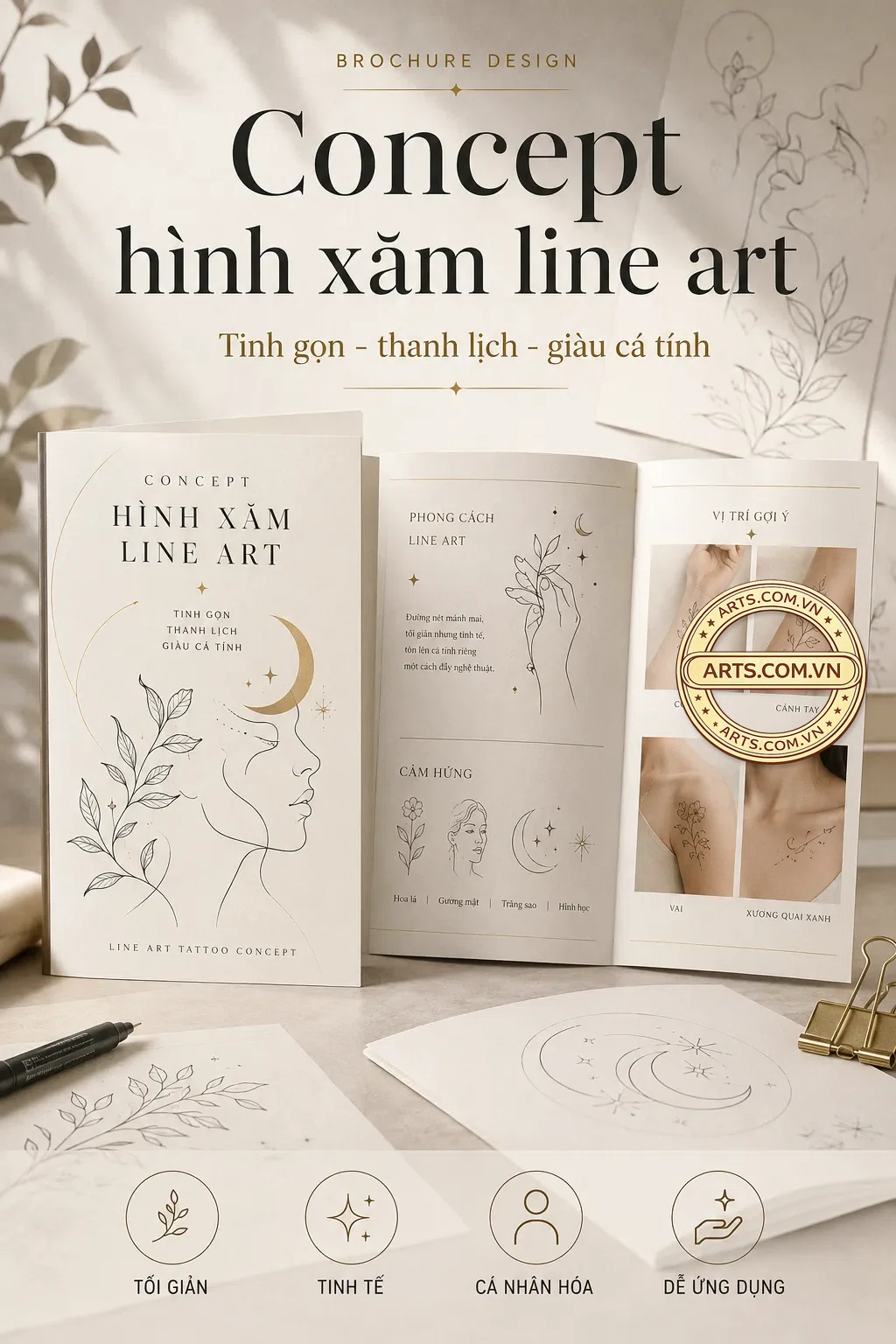 Concept Hinh Xam Line Art