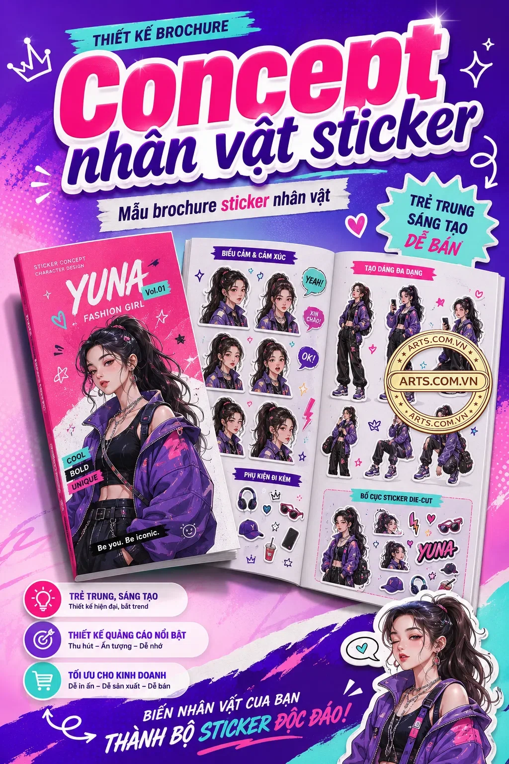Concept Nhan Vat Sticker