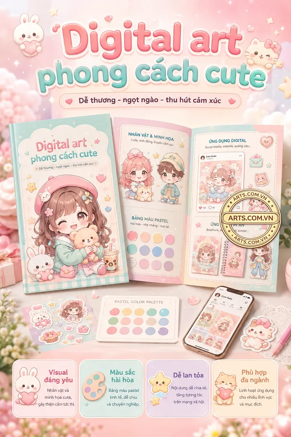 Digital Art Phong Cach Cute