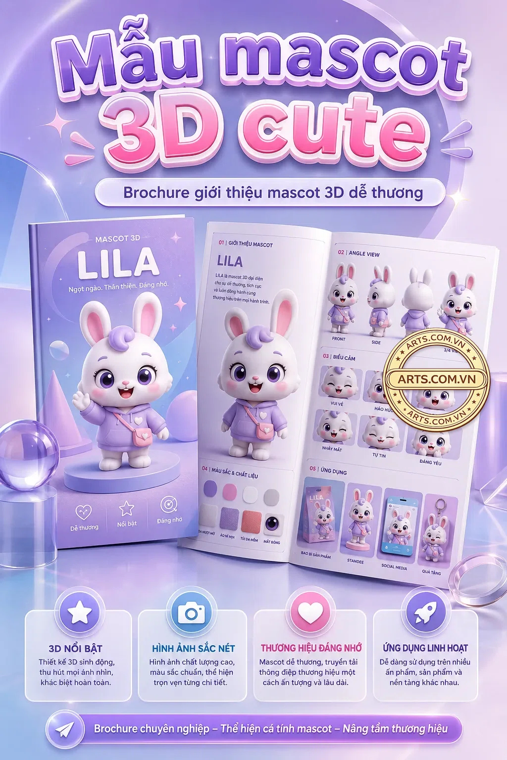Mau Mascot 3D Cute