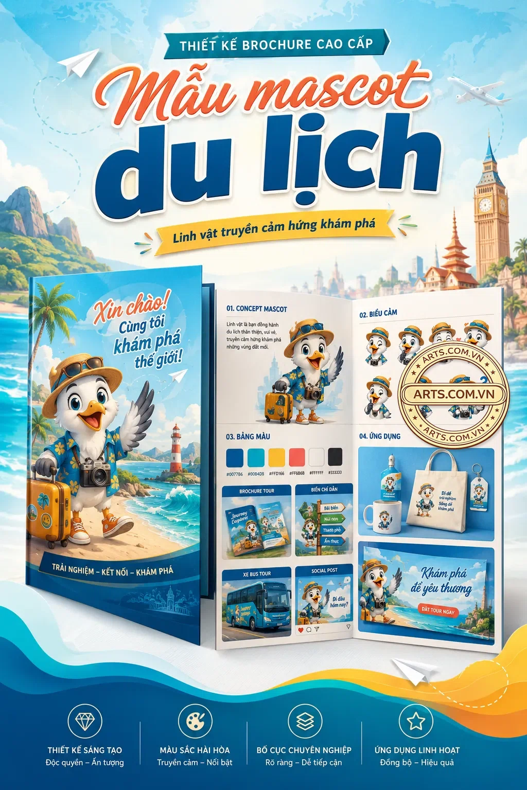 Mau Mascot Du Lich