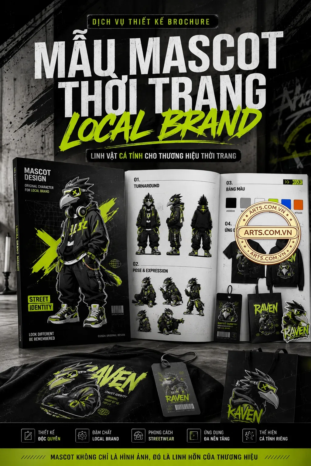 Mau Mascot Thoi Trang Local Brand