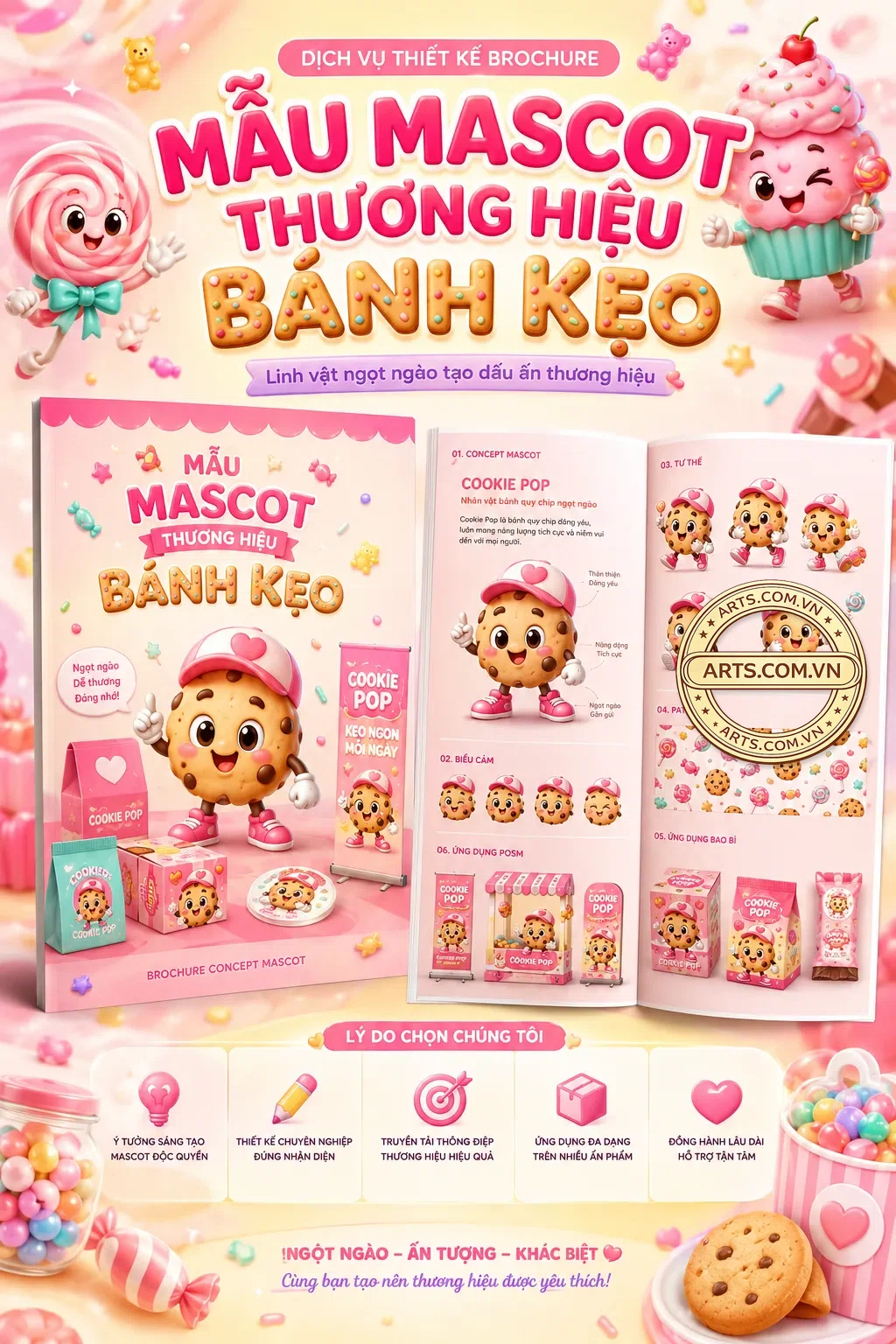 Mau Mascot Thuong Hieu Banh Keo