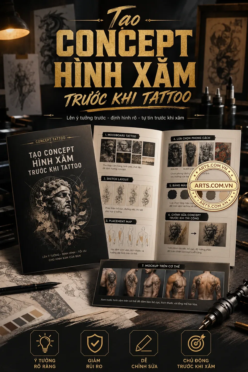 Tao Concept Hinh Xam Truoc Khi Tattoo