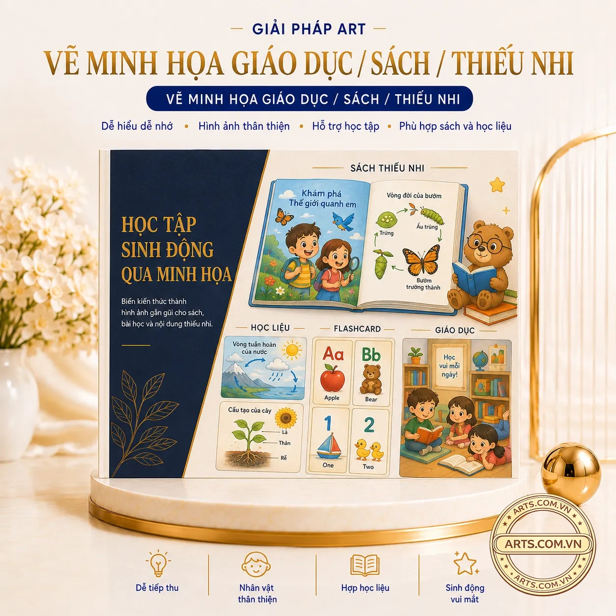 Vẽ minh họa giáo dục sách thiếu nhi