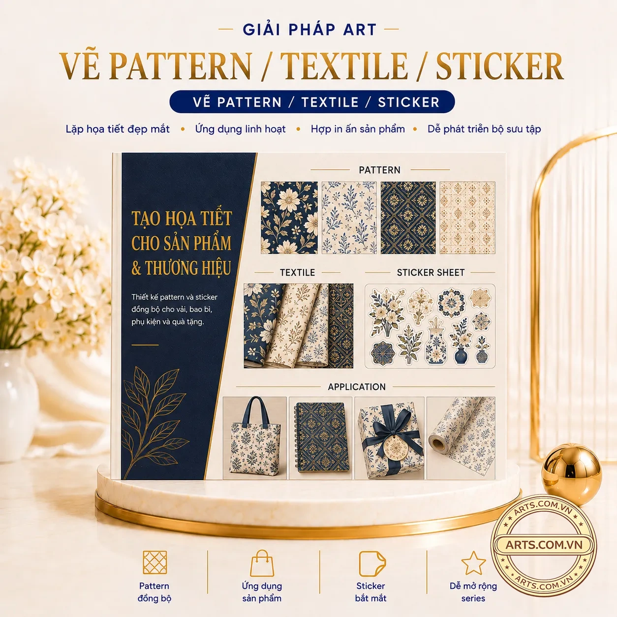 Vẽ pattern textile sticker